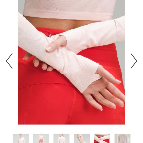 Lululemon Light Pink Swiftly Tech Cropped Long Sleeve Shirt 2.0 - Size 8 - Picture 2 of 4